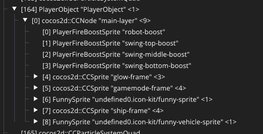 Screenshot of the node tree for PlayerObject.